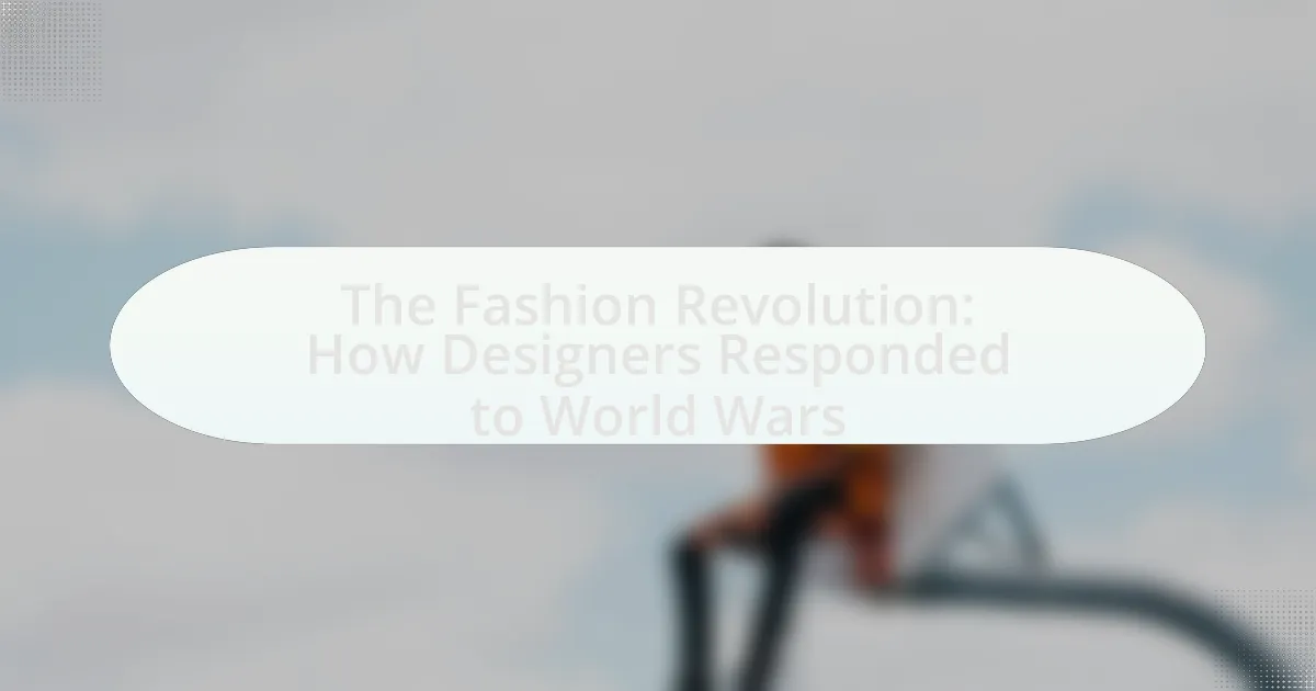 The Fashion Revolution: How Designers Responded to World Wars