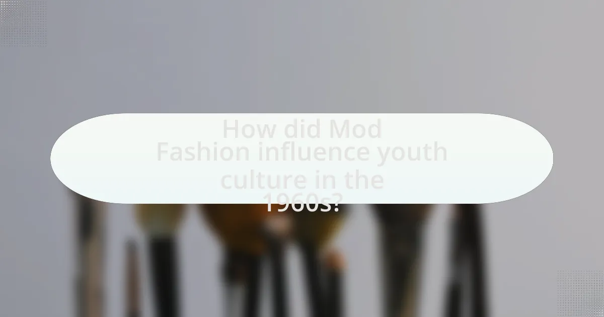 How did Mod Fashion influence youth culture in the 1960s?