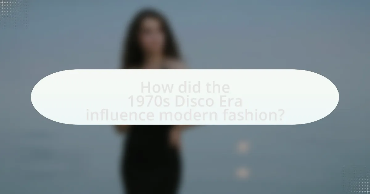 How did the 1970s Disco Era influence modern fashion?