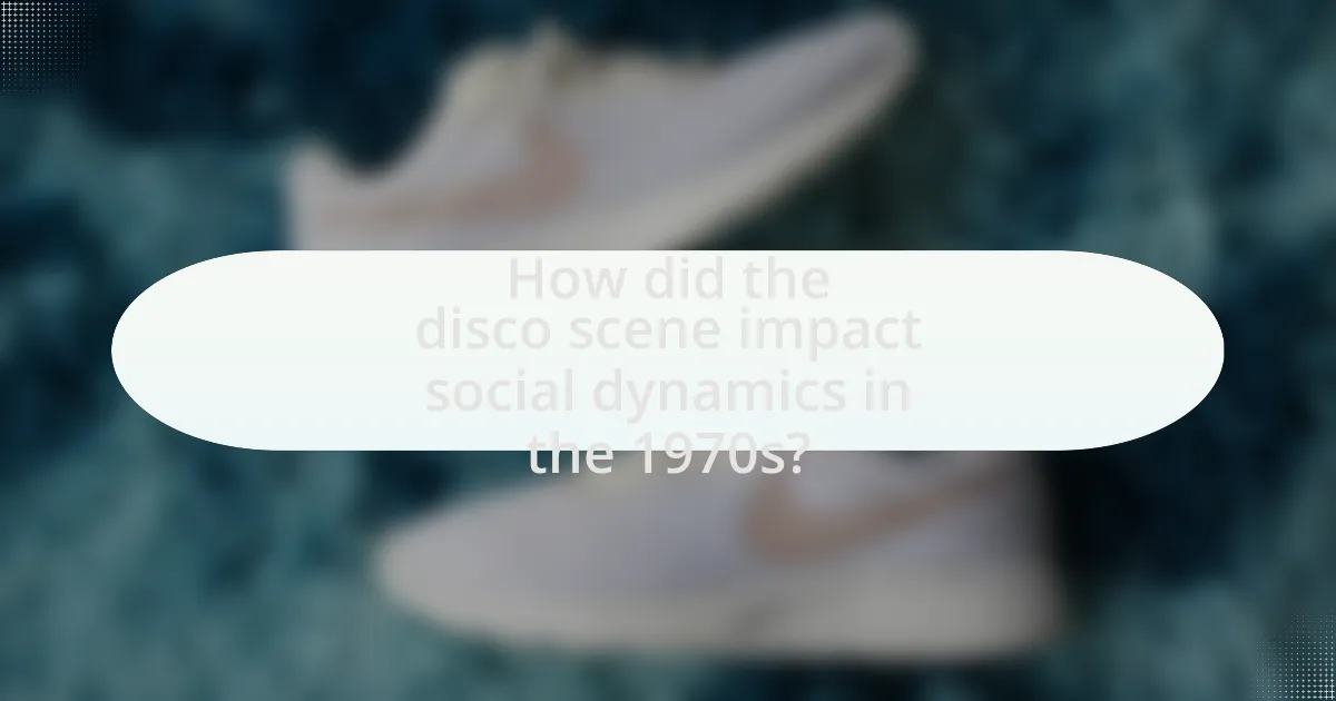 How did the disco scene impact social dynamics in the 1970s?