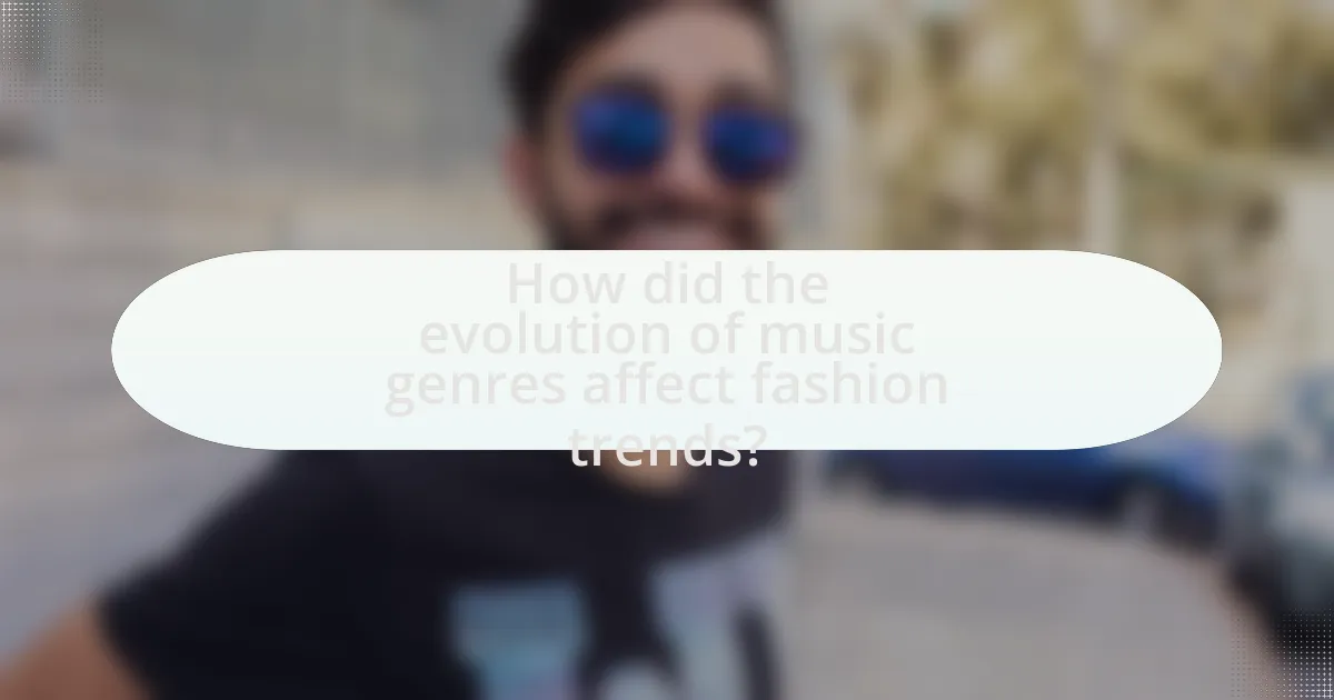 How did the evolution of music genres affect fashion trends?