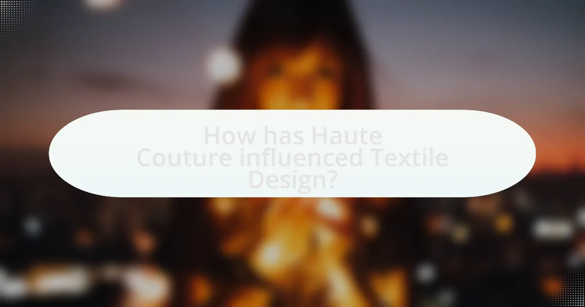 How has Haute Couture influenced Textile Design?