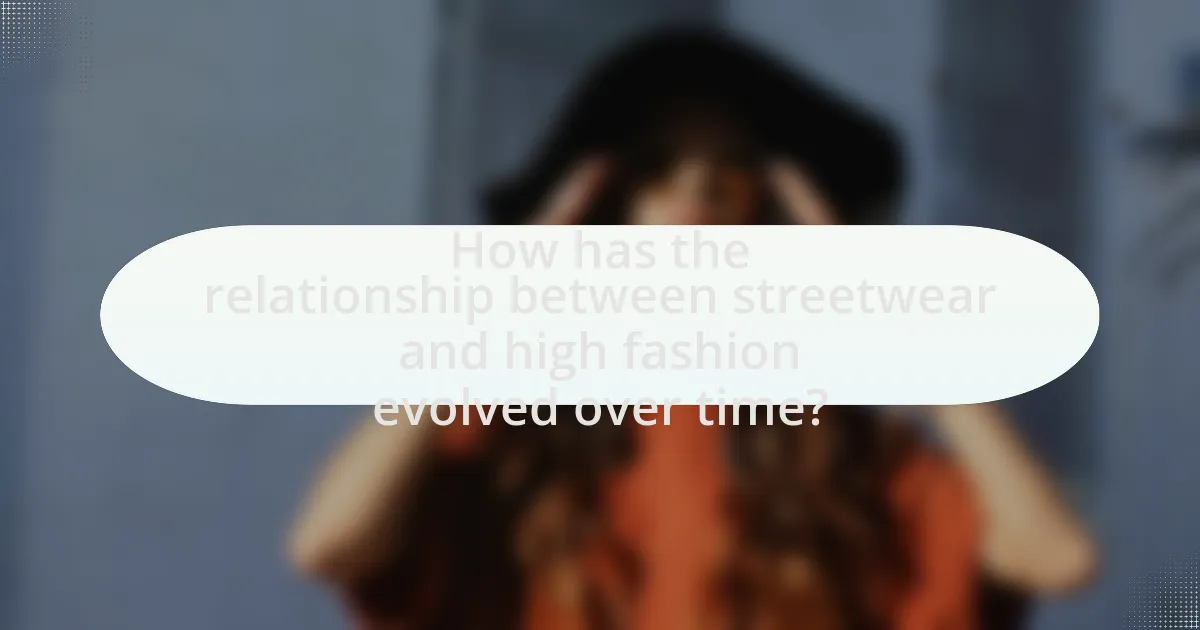 How has the relationship between streetwear and high fashion evolved over time?