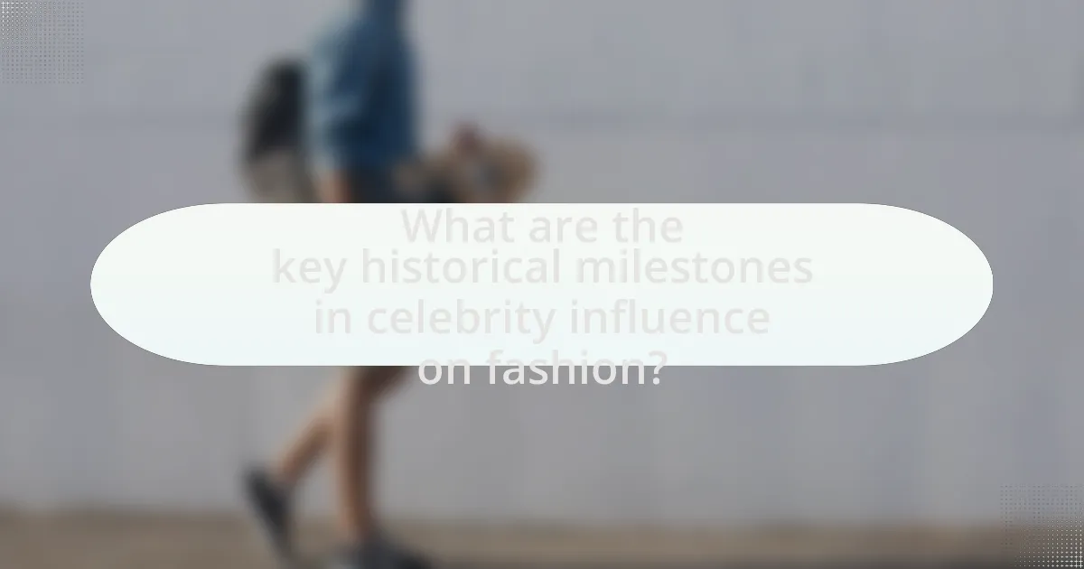What are the key historical milestones in celebrity influence on fashion?