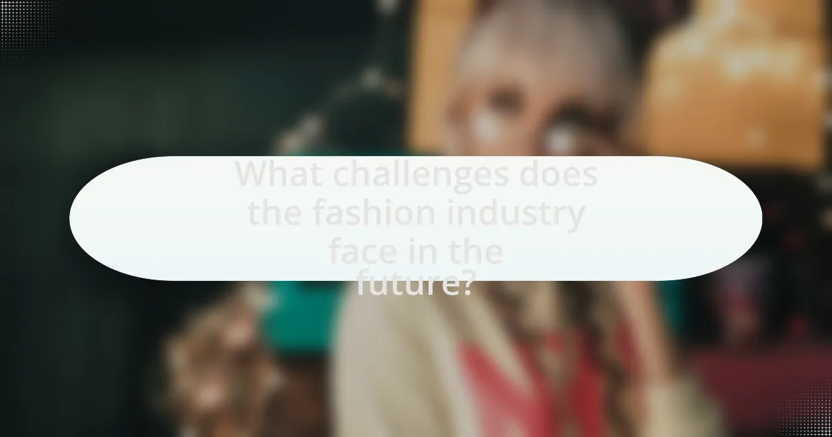 What challenges does the fashion industry face in the future?