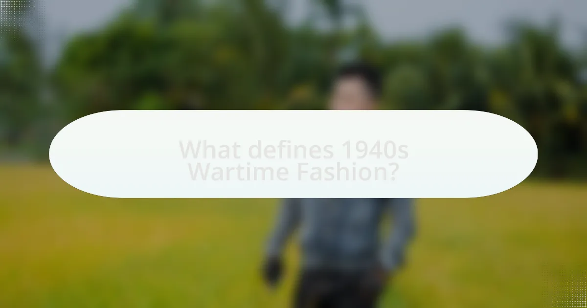 What defines 1940s Wartime Fashion?