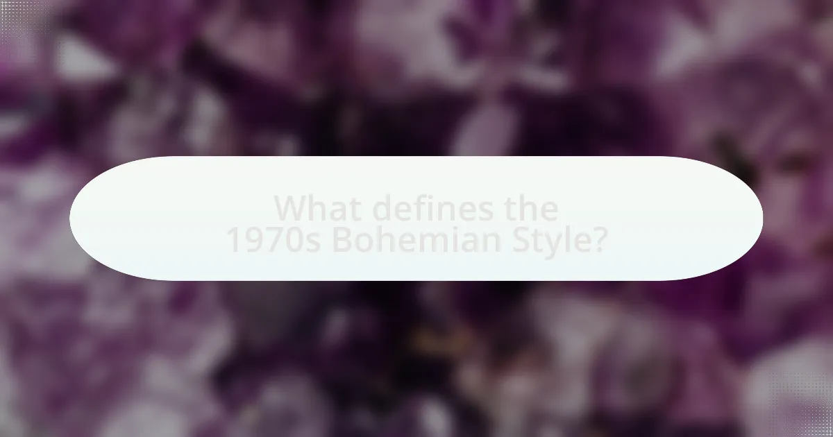 What defines the 1970s Bohemian Style?